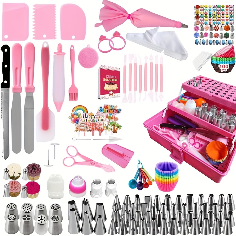 

359 Piece Set, Cake Decoration Set, Baking Supplies With 66 Pipe Tips, Beginner Ice Pack And Tip Set, Professional Baking Tools, Cupcake Decoration Set