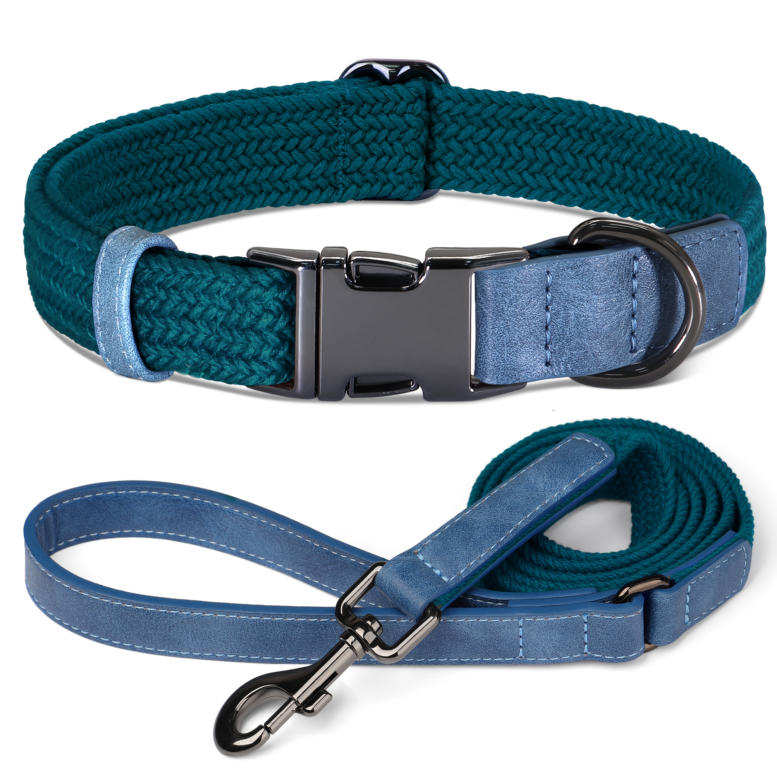 verstellbares hundehalsband leine set geflochtenem nylon  - Temu Germany
