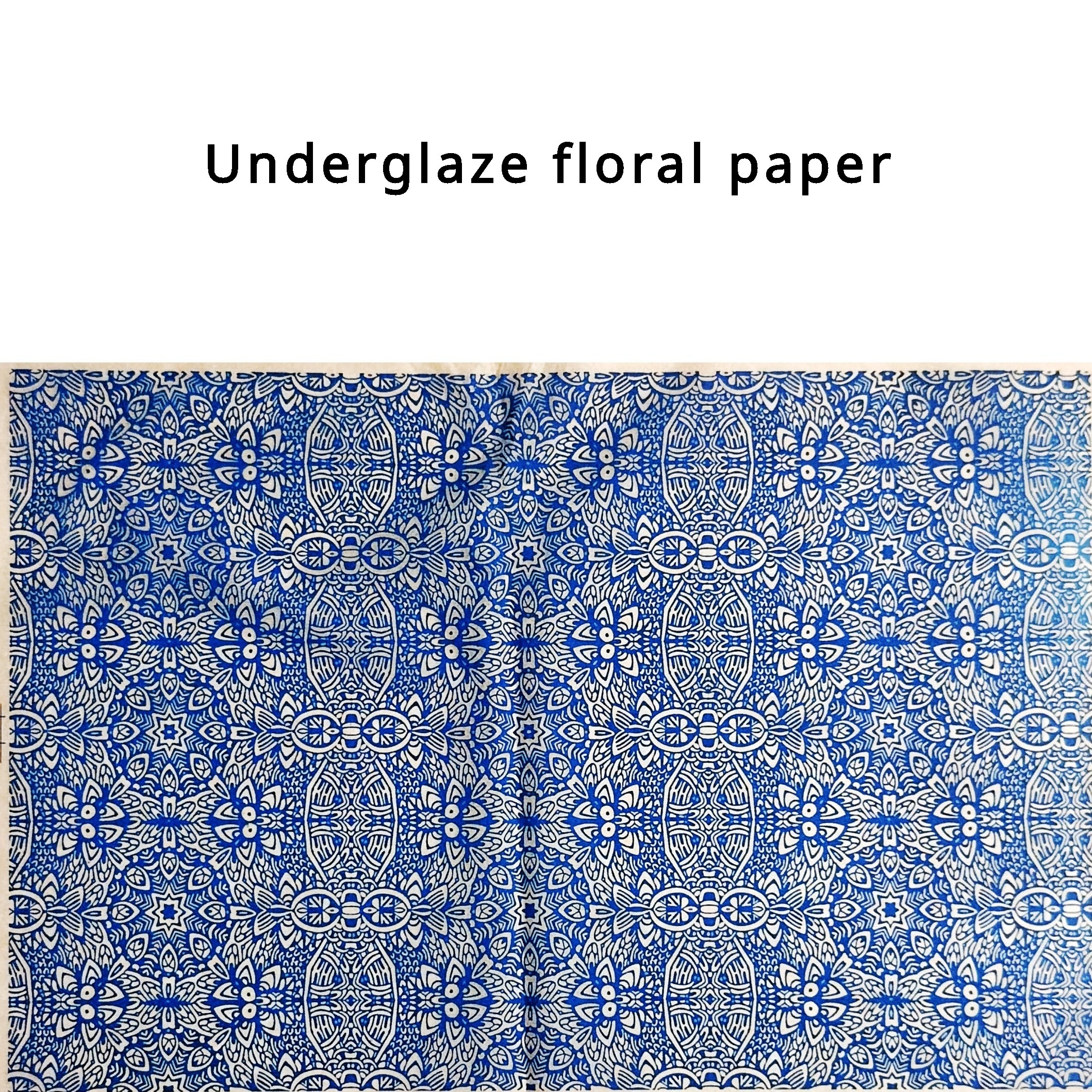 4 Hojas De Papel De Calcomanías Cerámicas - Diseño Floral Chino, Para Transferencia De Esmalte En Cerámica Y Alfarería DIY