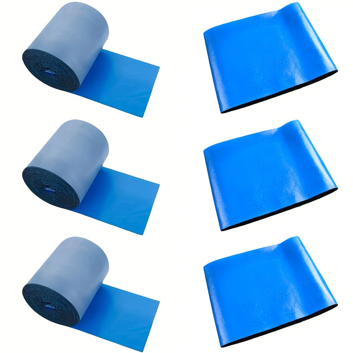 TEMU Ancho 3.94/ Total 236 pulgadas, Dividido en 78.7 pulgadas, 3 rollos de Cinta Impermeable Industrial Grande para Techo/Material Impermeable para