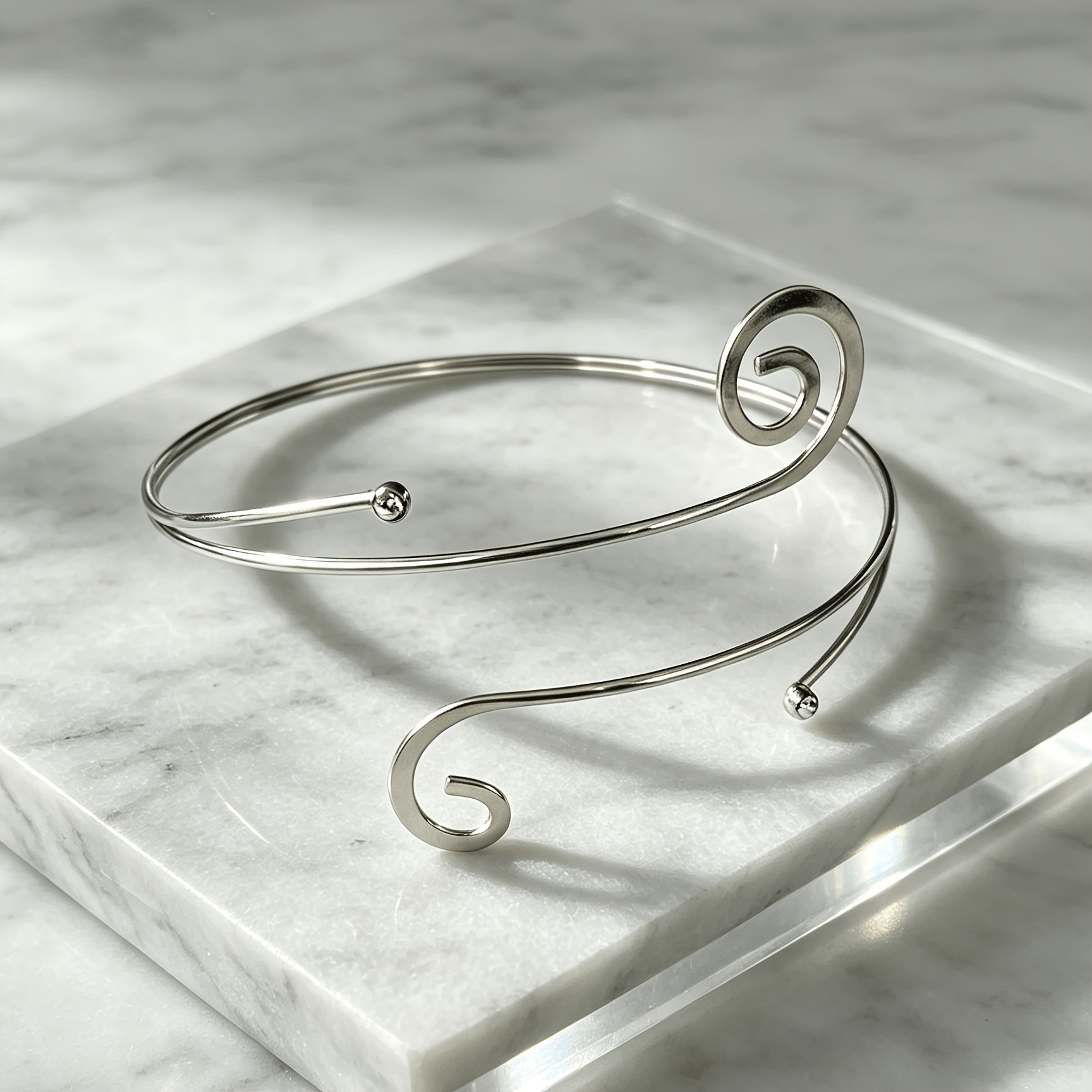 Exquisite Retro Rhinestone Spiral Arm Ring, Statement Accessory