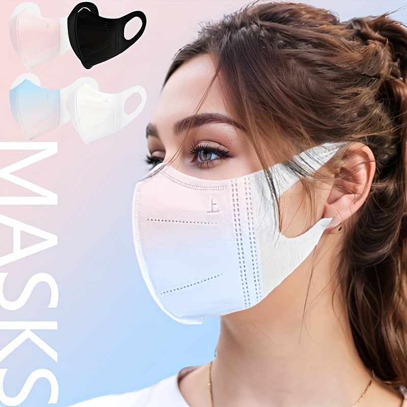 

[customer ] 50pcs 3d Series Masks, Gradient Color, Individually , Ear Loop, Suitable For Adult Men And Women, Non-medical