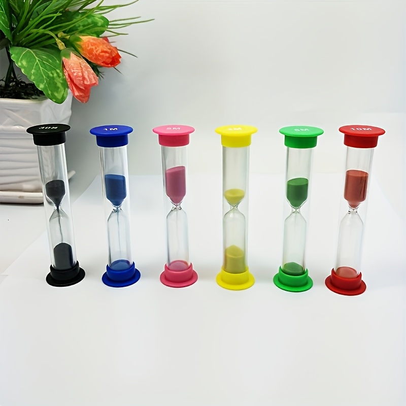 

6pcs Sand Timer Set - , No-battery Needed Timers With (30s To 12.5m) - Games, Classroom & Kitchen Use