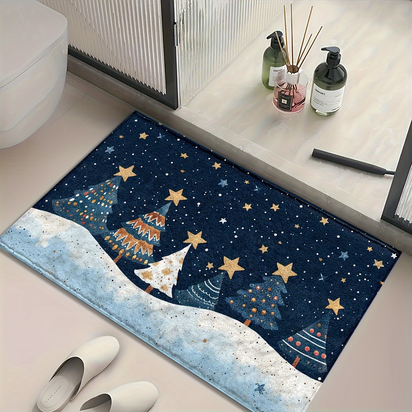 

Christmas Tree & - Bath Mat - , -dry, , - For , Bathroom, - Decor &