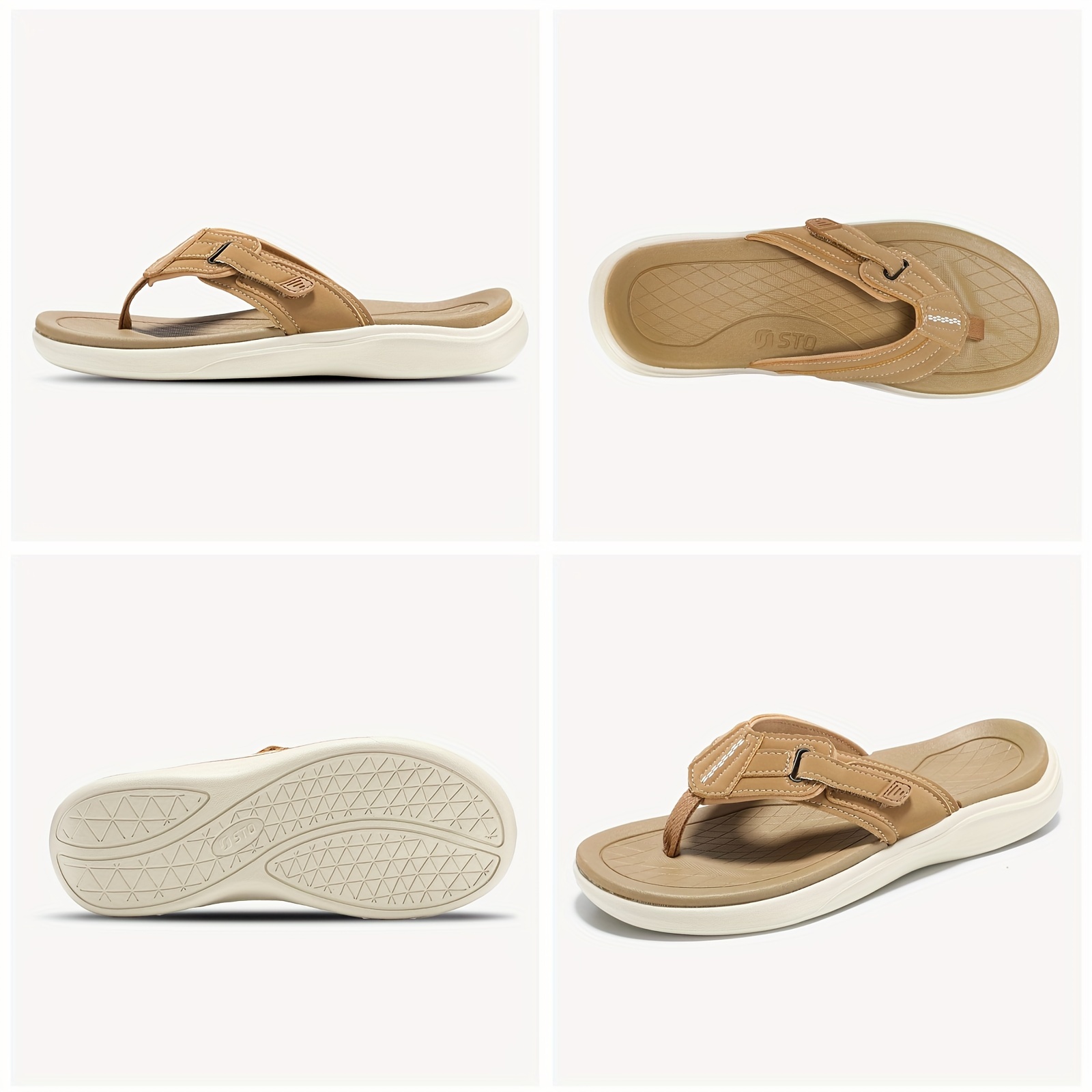 Stq Orthopedic Women s Arch Support Flip Flops Memory Foam details 12