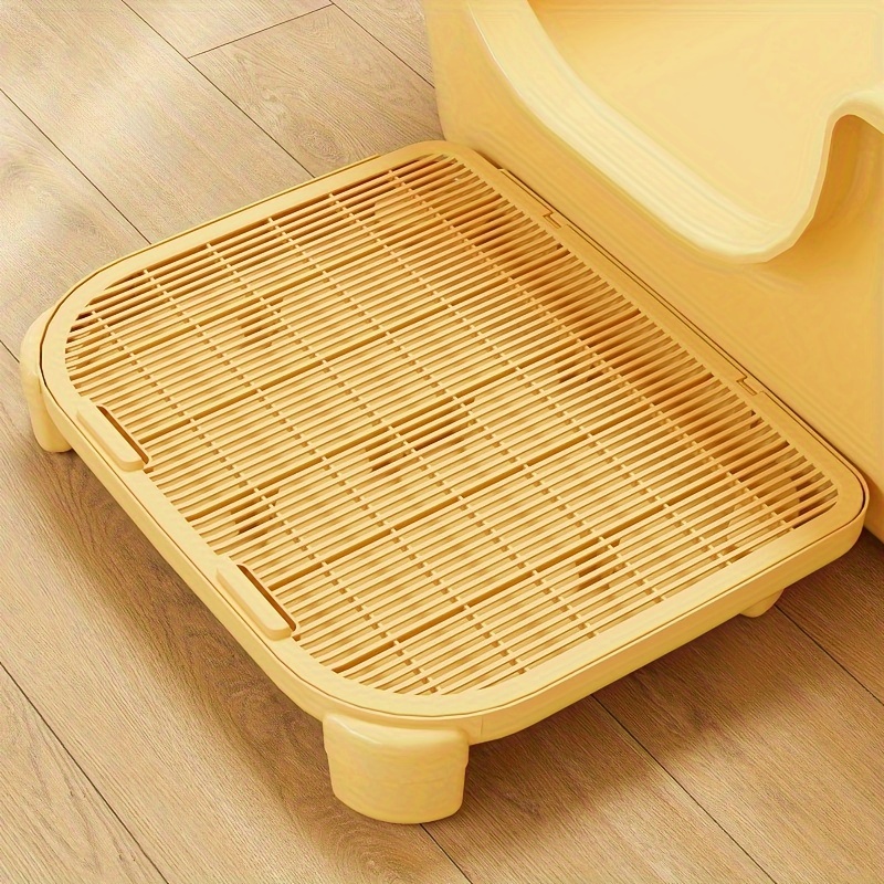 Double-Layer Cat Litter Box with Litter Control Pedal, Durable Plastic  Rectangular Cat Litter Tray with No Sand Design, Easy-to-Clean PP  Material