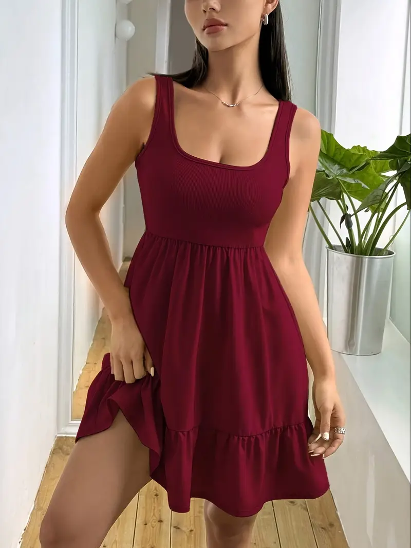 womens fashion ruffle hem tank dress | Temu United Arab Emirates womens fashion ruffle hem tank dress | Temu United Arab Emirates