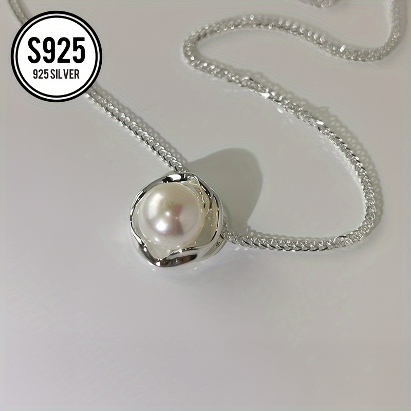 925 Silver Geometric Collarbone Chain French Style Couple Gift