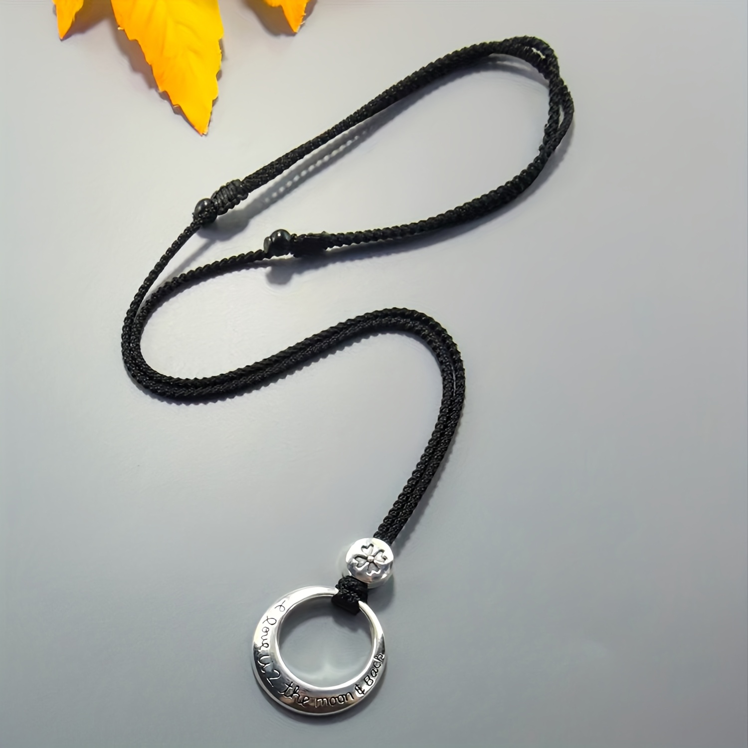 E-shop Passende handgeflochtene Seil-Brillenkette für Paare mit vierblättrigem Kleeblatt-Anhänger Sonnenblumen-Anhänger, handgefertigtes