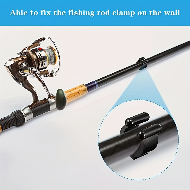 10pcs heavy duty wall mounted fishing rod holder clips - Temu