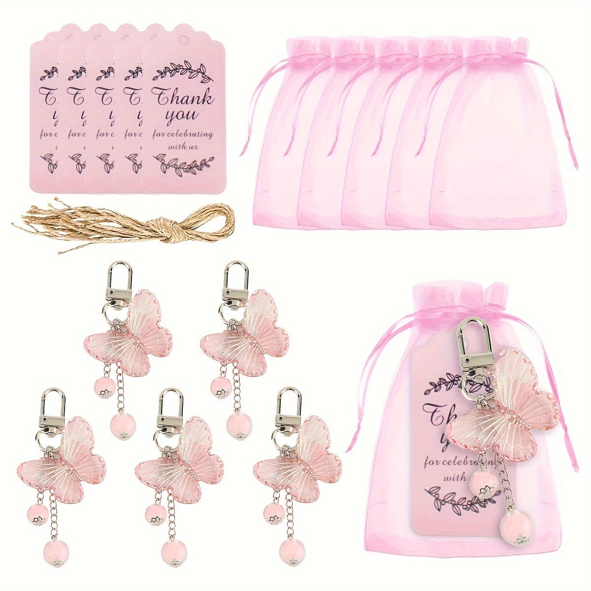 

24pcs Keychain Set, Plastic , , Includes 6pcs & 6pcs , For , Parties, Bridal