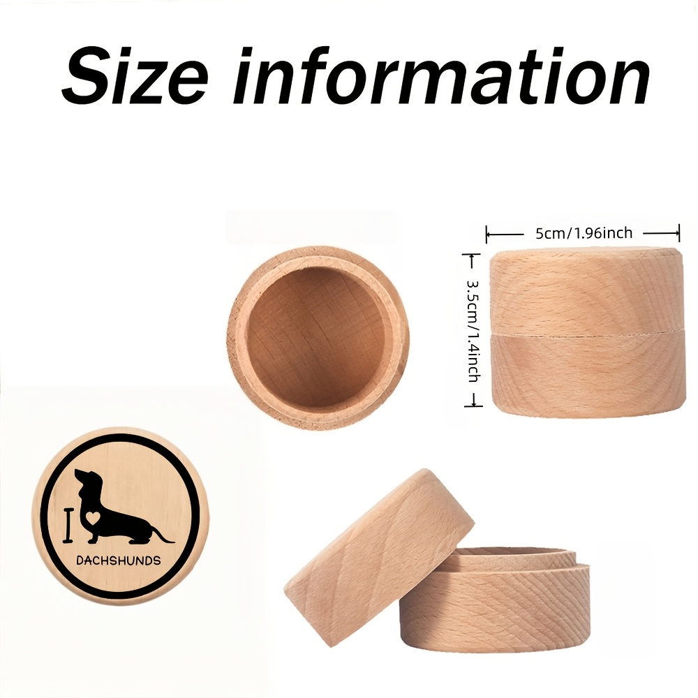 2pcs Sausage Dog Wooden Pet Commemorative Box