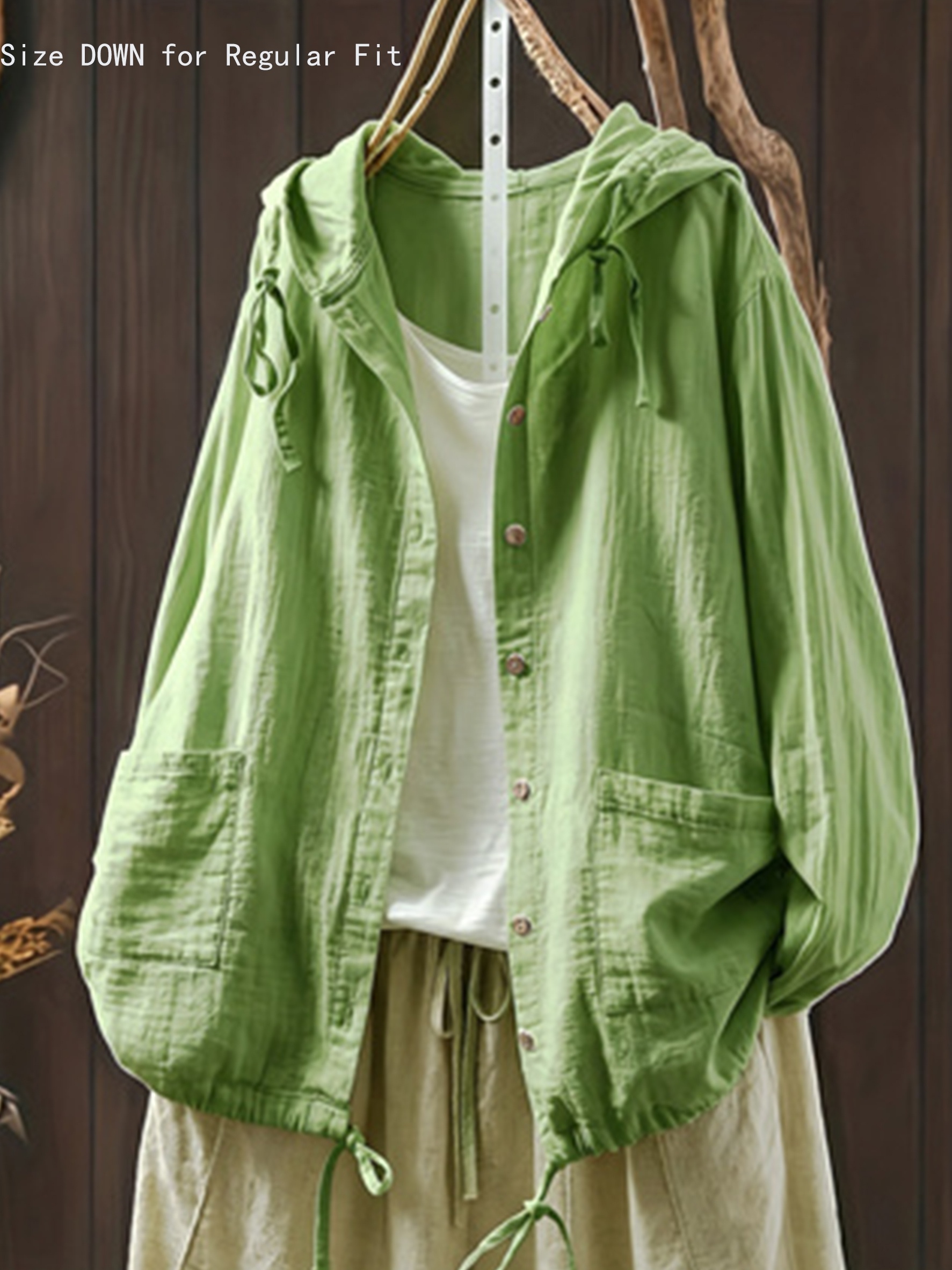 [talla regular] chaqueta camiseta con capucha de   larga   casual   para mujer con bolsillos con cordón, corte   para otoño