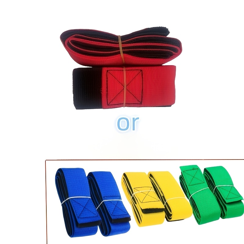Image of 1pc Adjustable Leg Strap, Durable Elastic Rope For 3/4/5/6/8/10 People, Perfect For Games, Birthday Parties, Picnics And Group Activities. Colors As Per Stock For Halloween、christmas