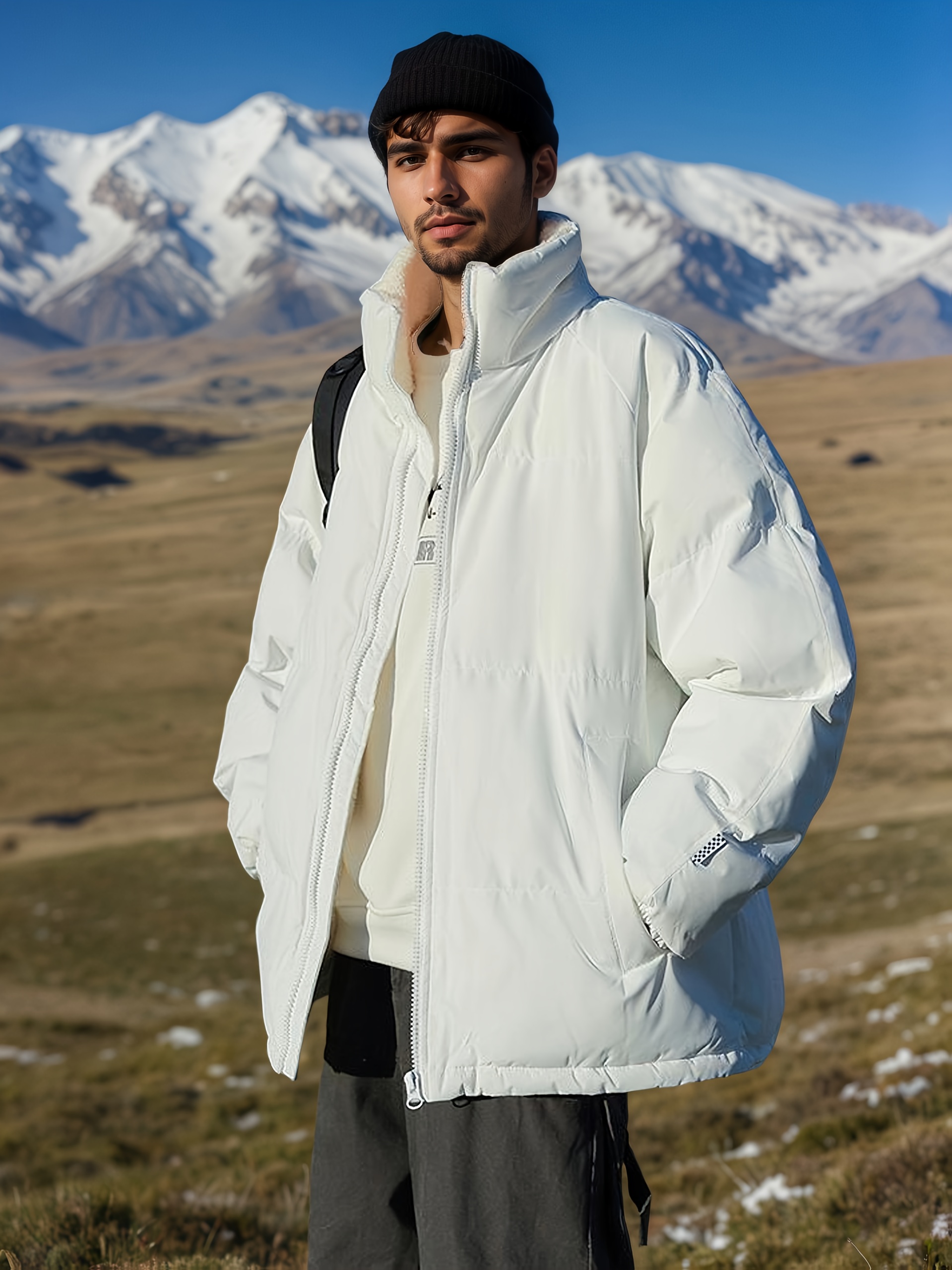obm mens winter warm stand collar padded coat - Temu Mauritius obm mens winter warm stand collar padded coat - Temu Mauritius