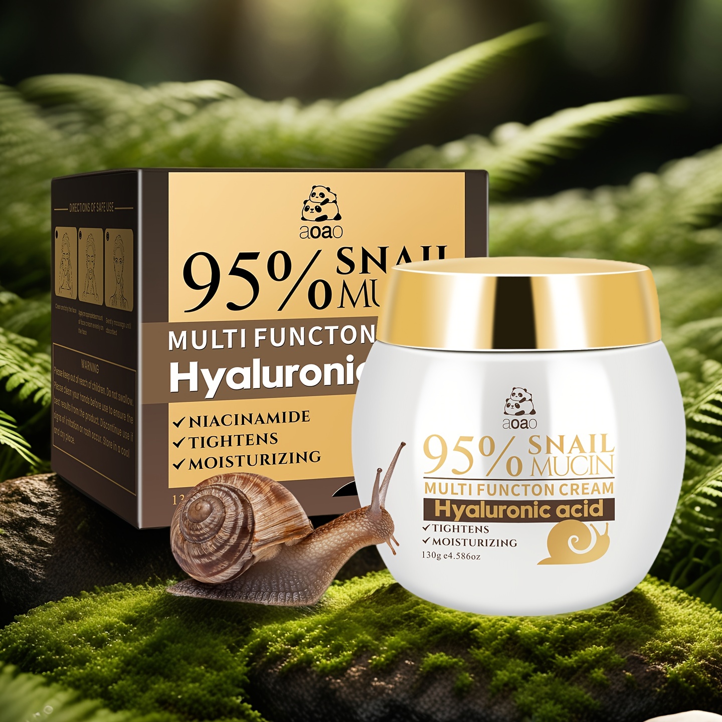 Image of Snail Cream For Hydration, A Multifunctional Day And Night Facial Moisturizer That Tightens And Provides Benefits, Making The Skin More , 130g/4.586oz