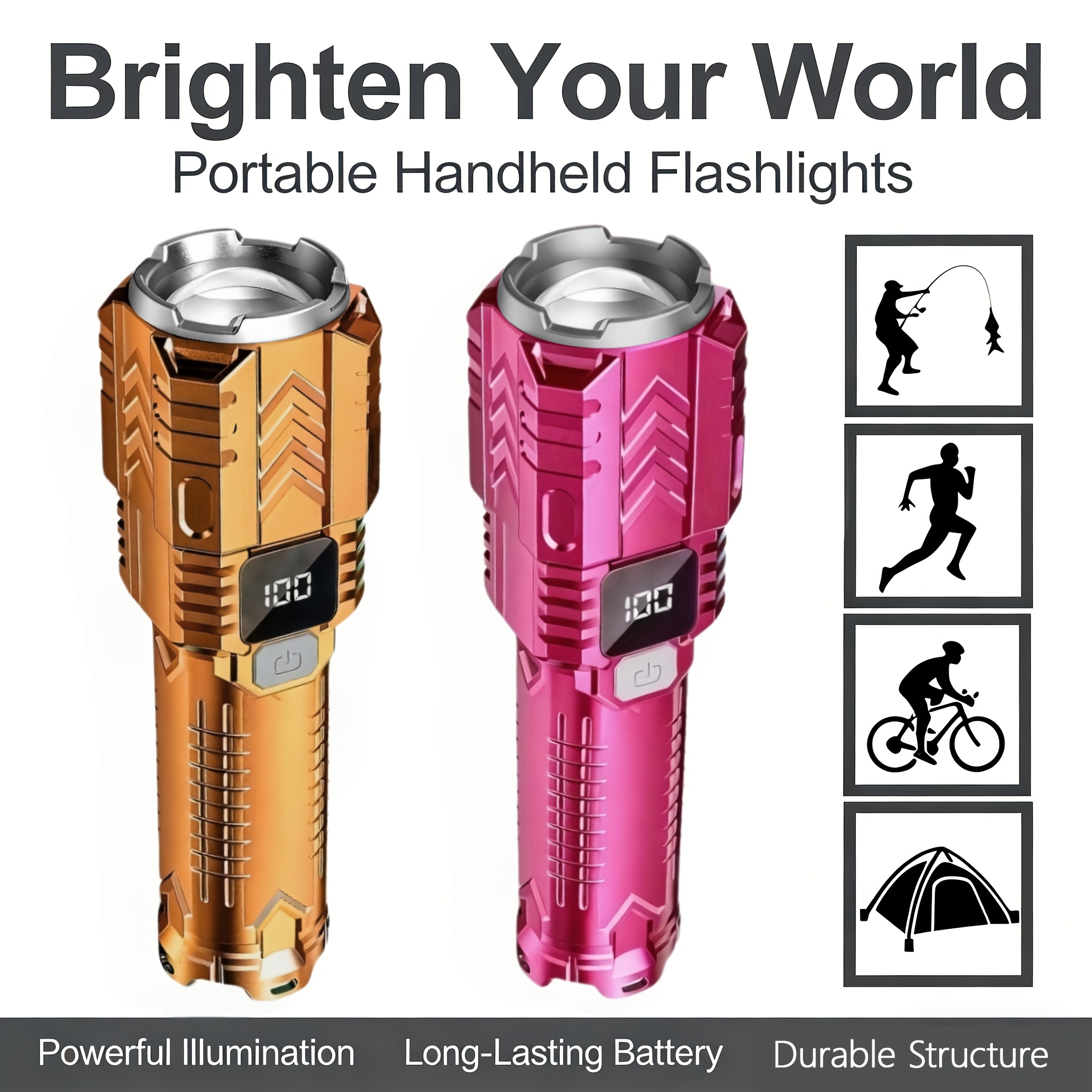 Super Bright Rechargeable LED Flashlight with Adjustable Light Modes