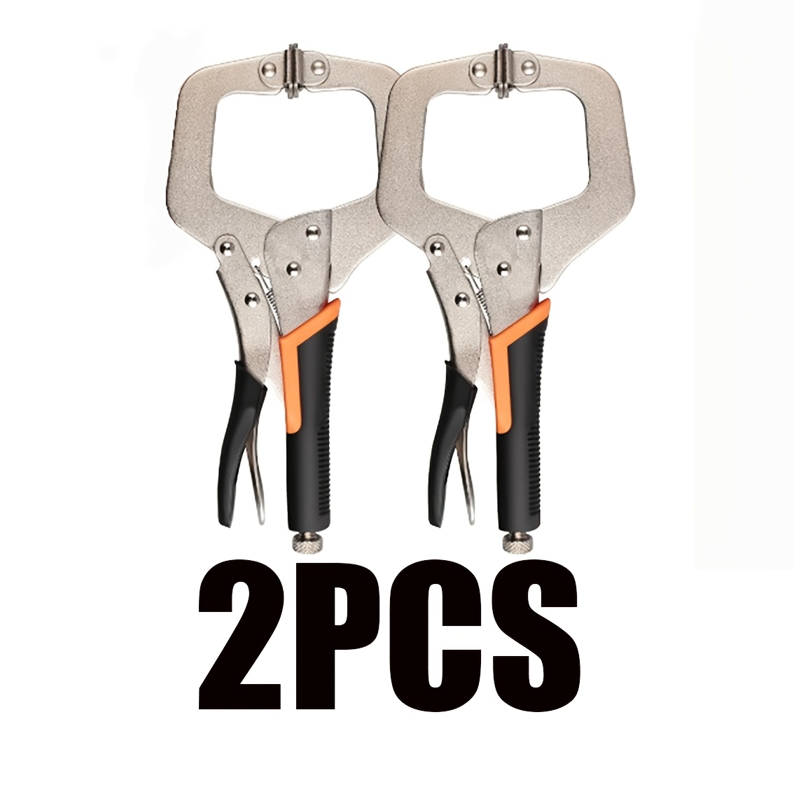 TEMU 2pcs 6-inch C-clamp Vise, Heavy-duty Adjustable Locking Clamp With Adjustable Fastening Screws, Suitable For 6 , For , Home, And Workshop Use