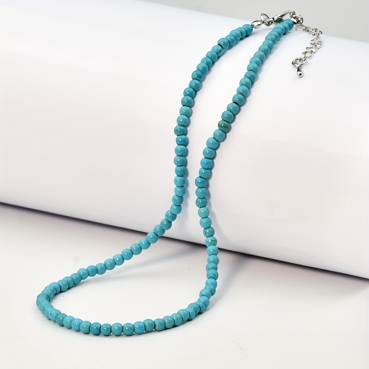 Turquoise Round Beads Women's Necklace Bohemian Style