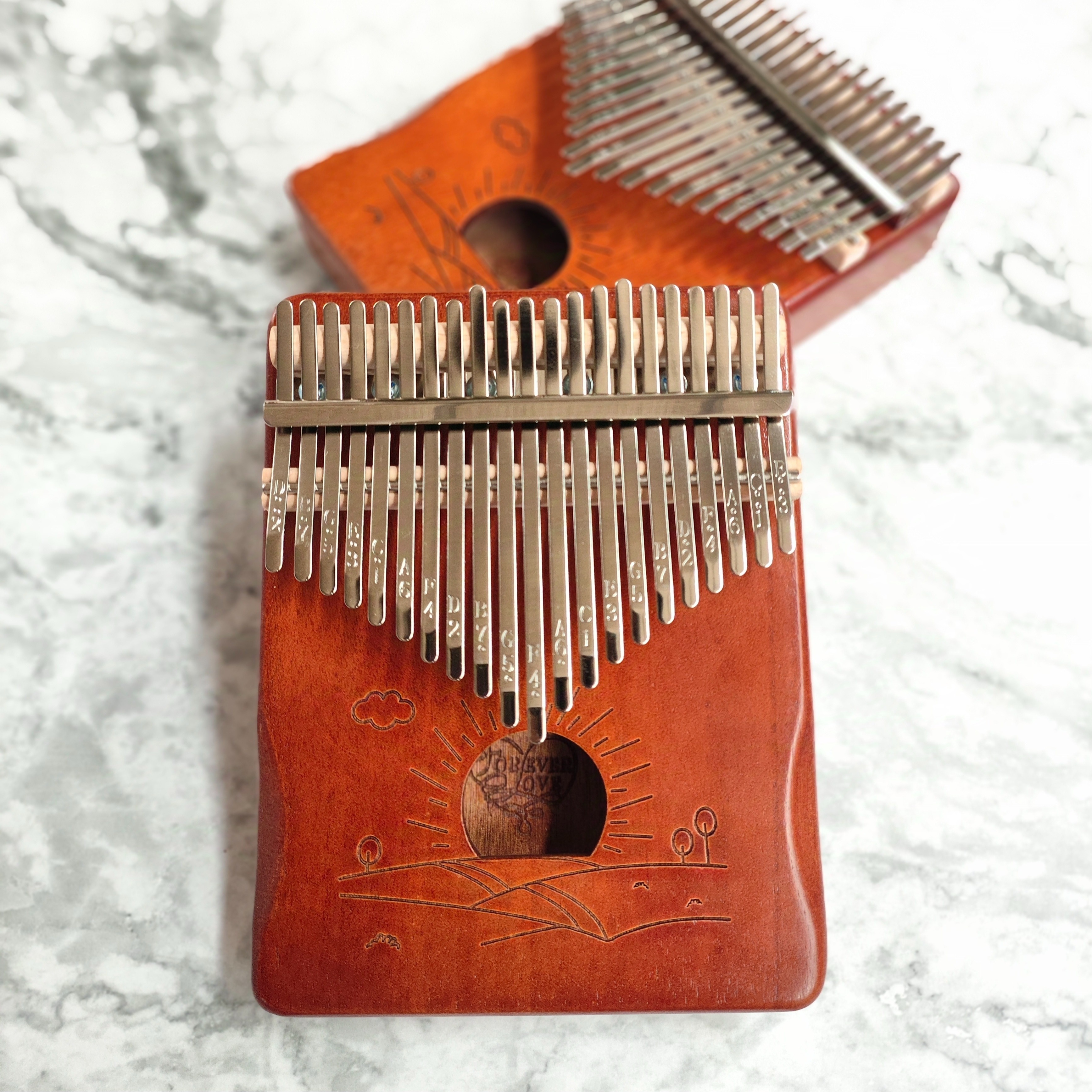 

à pouce Kalimba 21 touches, à doigts portable, instrument ethnique, foncé, cadeau pour musiciens, , , catégorie de à pouce