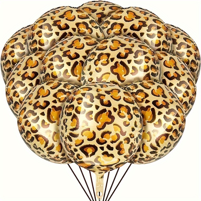 

Gejoy 10 Pieces Leopard Balloons Balloons Leopard Print Balloons Jungle Animal Balloons Leopard Spots Latex Balloons For Jungle Zoo Animals Party Supplies
