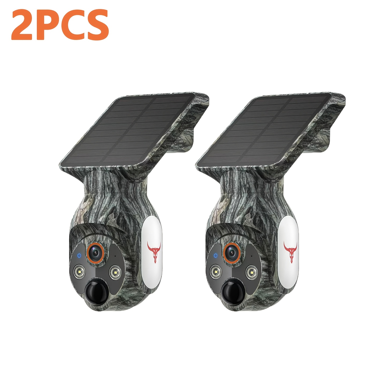 TEMU 2pcs 1920p Wireless Camera 2.4g Wifi, Intercom, Infrared Night Vision, 355° Wide-angle Field Of View, Motion Detection, Cloud Storage, Outdoor