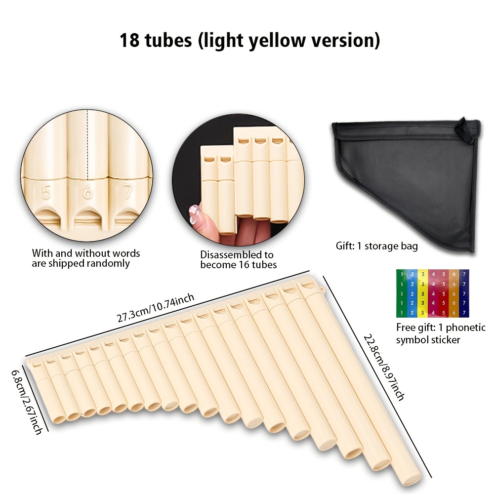 

1pc 18- Pan , Disassemblable To 16-, Instrument For Beginners, Includes Storage Bag,