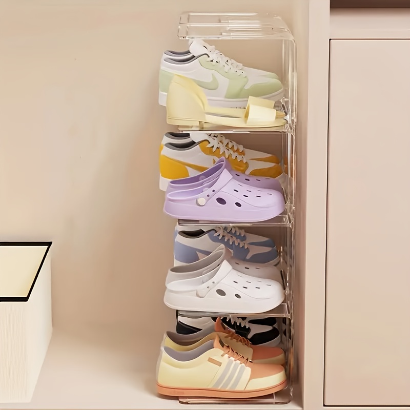 2pcs acrylic clear shoe rack kids durable plastic space Temu
