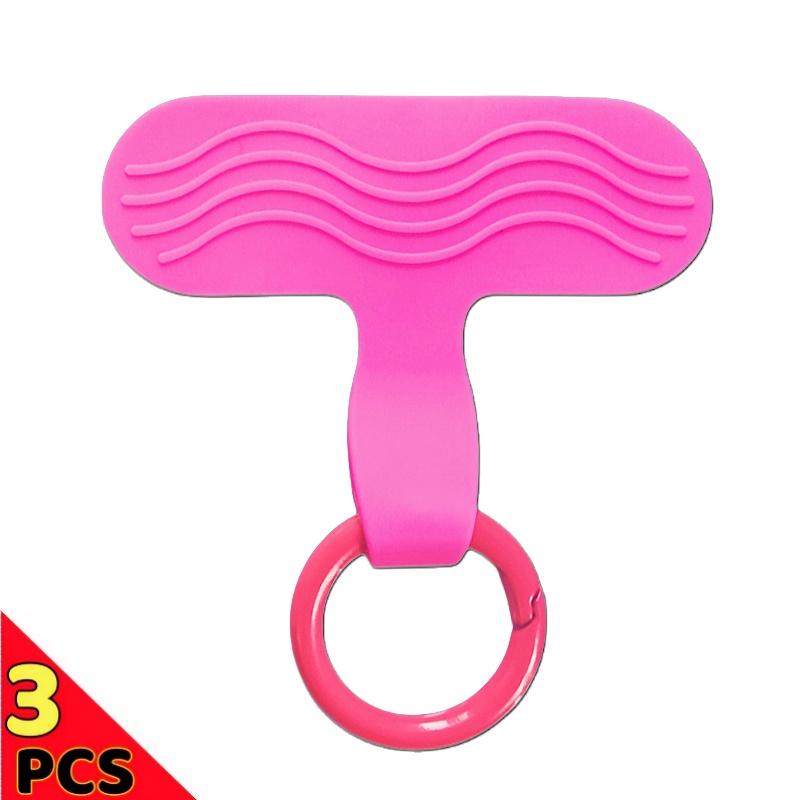 Image of 3pcs Set Of Mobile Phone Lanyard Connectors, Silicone Wristband Keychains, Mobile Phone Chain Lanyard Accessory Pads, Sturdy And Durable Removable Mobile Phone Clips, Smartphone Additions