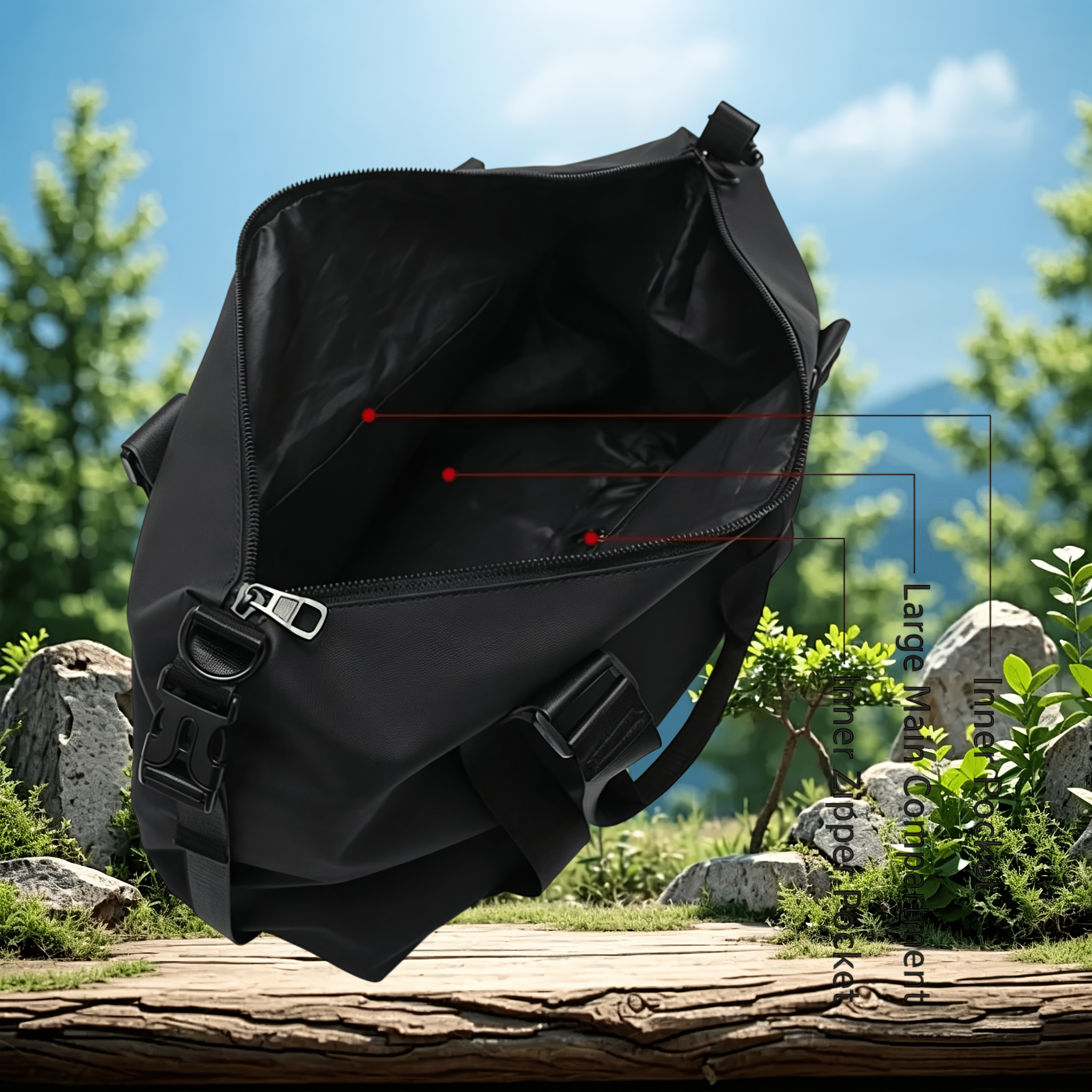 Customizable Travel Bag with Adjustable Shoulder Strap