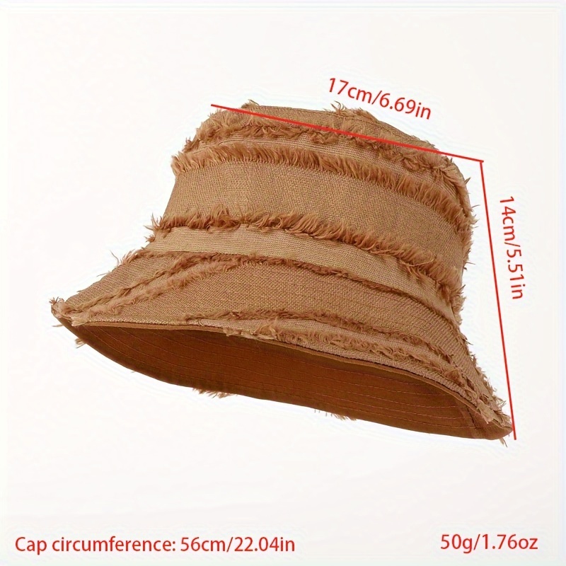 Reversible Hem Bucket Hat Trendy Solid Color Sun Hats - Temu