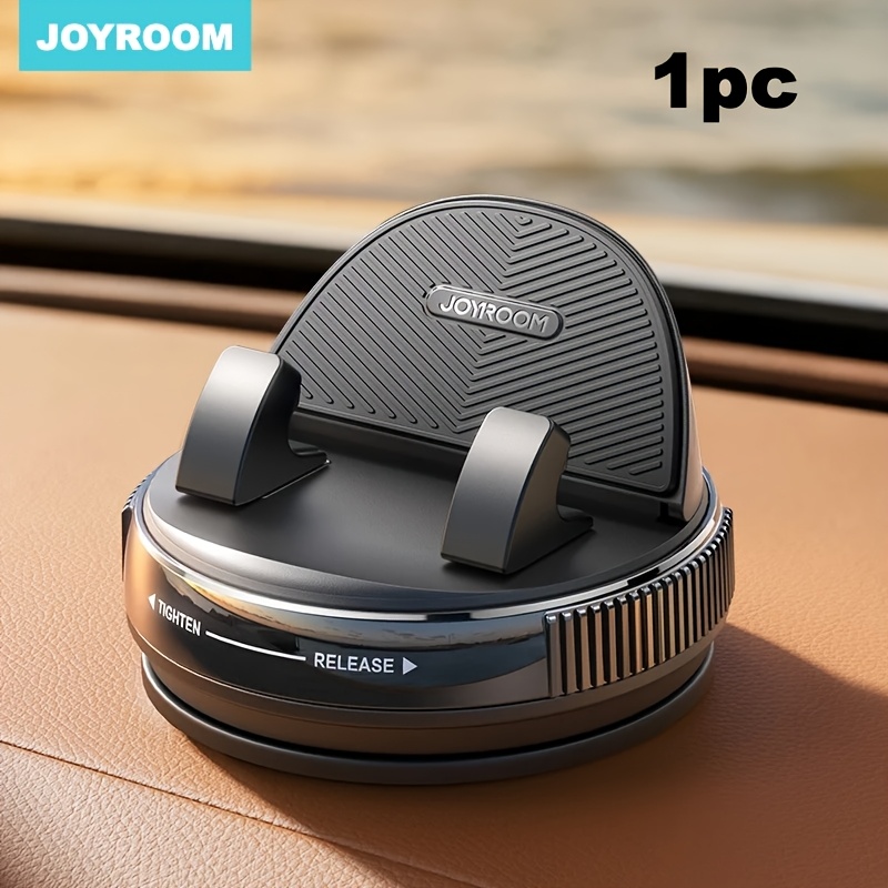 TEMU Joyroom Car Phone Holder, 1pc/2pcs Set (dashboard Navigation Mount And Magnetic Mount), Gel Suction Cup, 2-in-1 Base, Detachable Rotating Base,