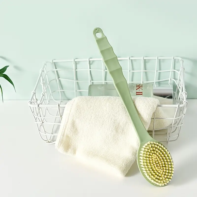 2 in 1 dual head bath brush with soft loofah back scrubbing or battery required Product details 3
