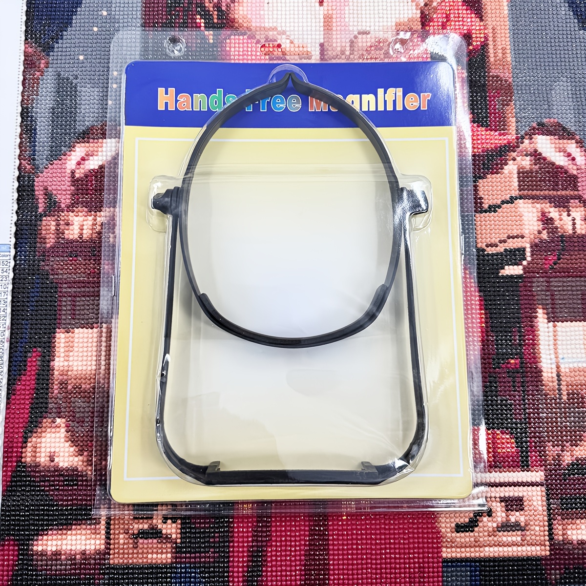 diamond painting embroidery 1 6x 2x 2 5x 3 5x adjustable head mounted magnifier lightweight and simple head   with replaceable 4x lenses for elderly reading maintenance assistance details 5