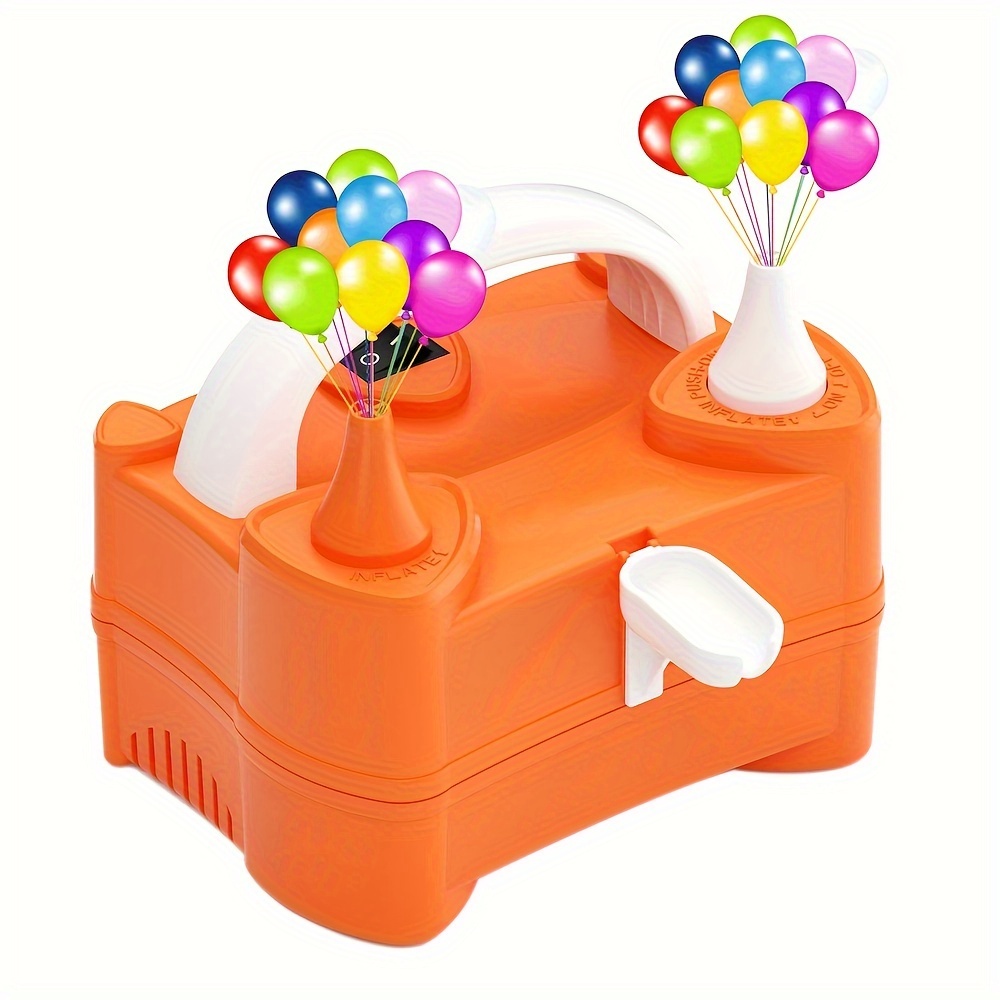 

Balloon Pump Electric Air Inflator Portable Automatic Dual Nozzle Balloon Blower 110-120v 400w W/tying Tools For Birthday Gender Reveal Baby Shower Balloons Party Decorations