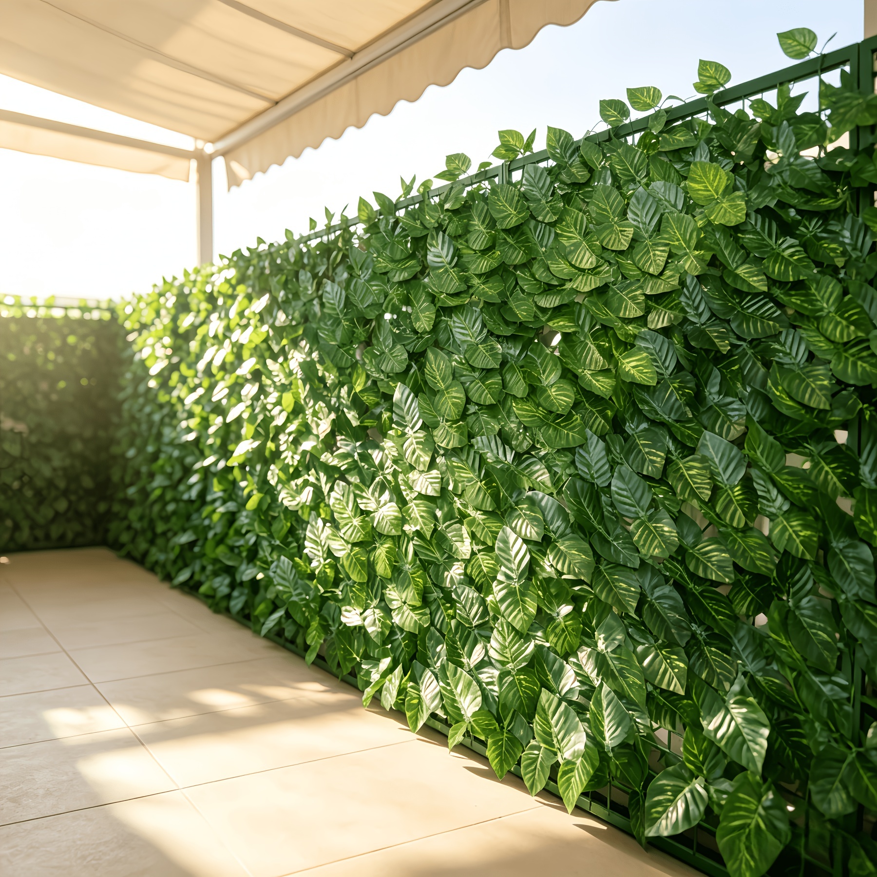 4 rolls total length 80 32 inches artificial green leaf wall   decoration for   patios courtyards gardens weddings parties and     privacy screen