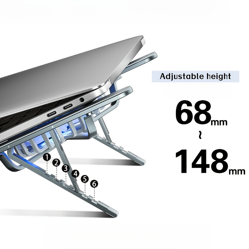 multifunctional laptop cooling stand with 2 fans portable ultra thin usb heat dissipation holder for laptops and tablets adjustable storage design for office home use details 3