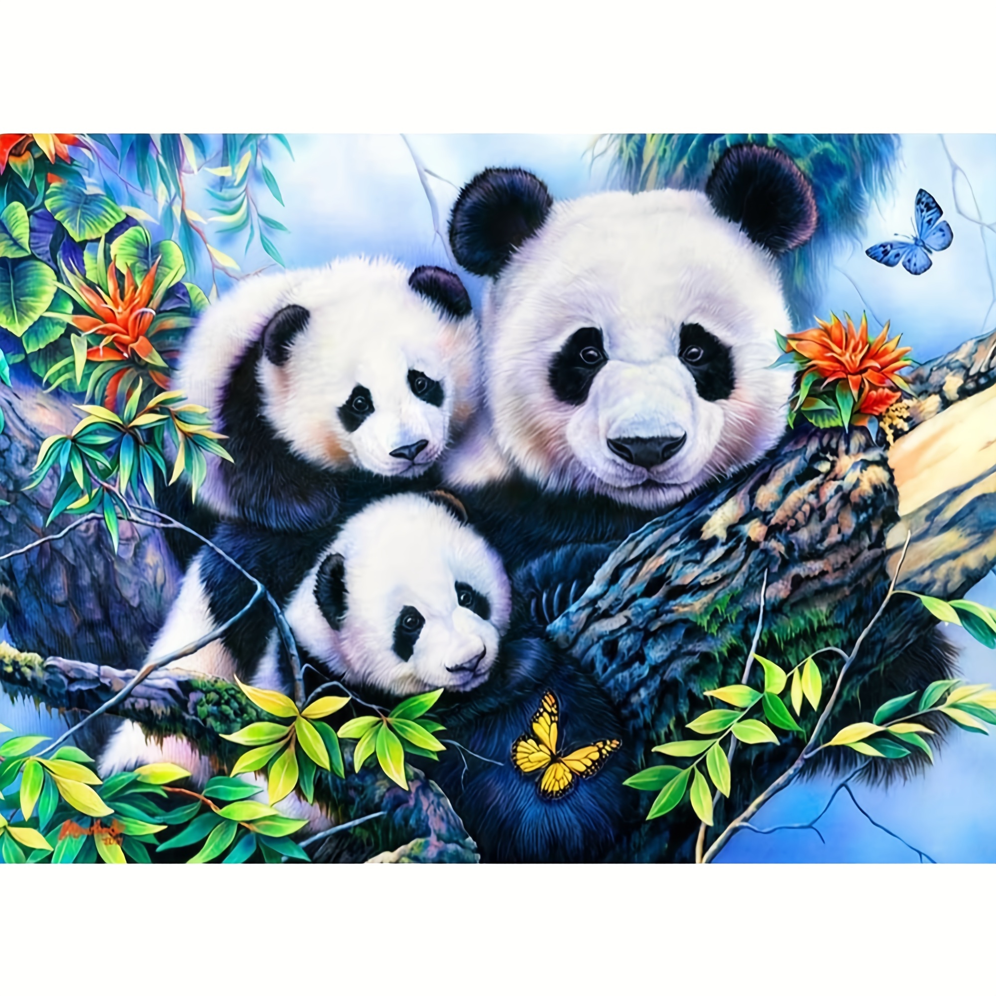 

1pc Panda Motif Strass Peinture Ensemble, DIY 5D Acrylique Plein Rond Strass Incrusté Peinture Mosaïque Artisanat, Ensemble Fait Main, Cadeau De Vacances, Sans Cadre (30x40cm/11.8x15.7inch)