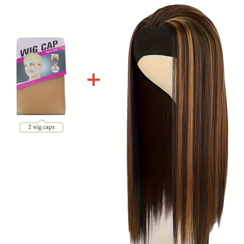 TEMU Natural Synthetic Long Straight Headband Wig For Women - Daily Use Black Wig (26 Inch)