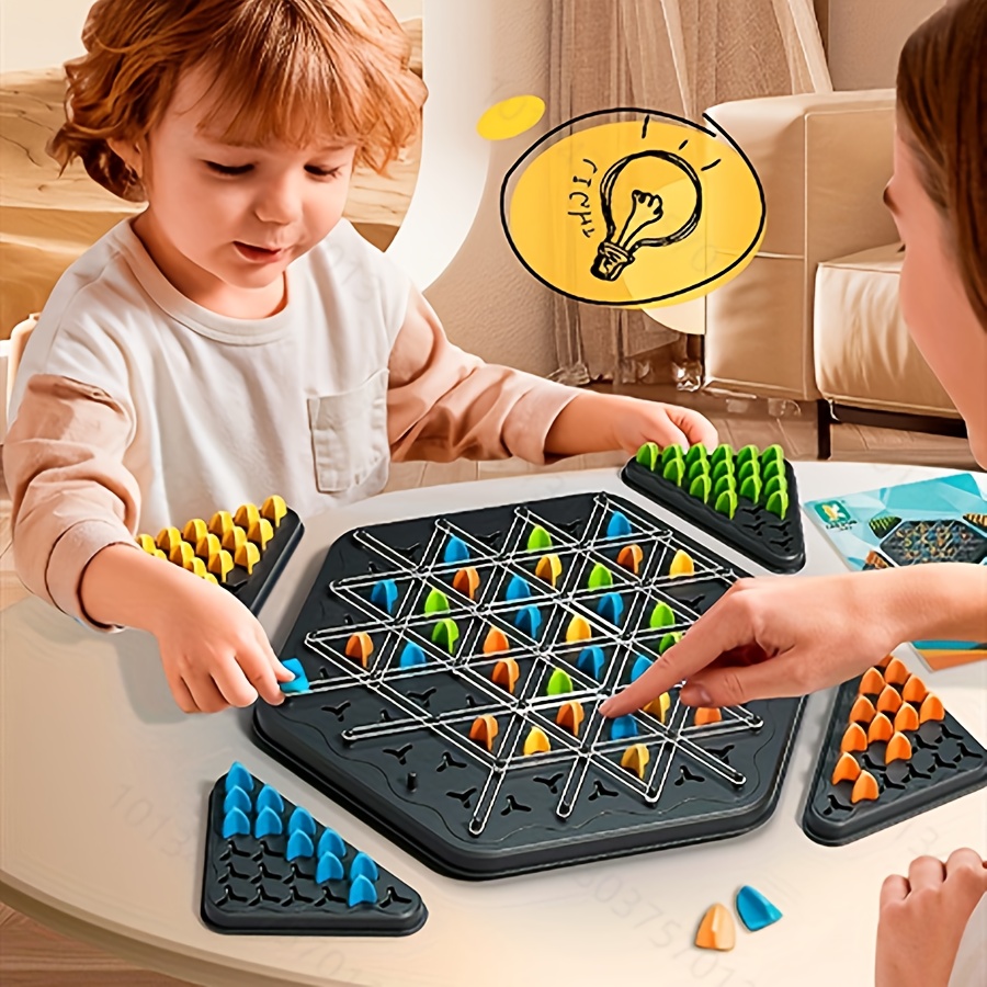 

Interactive Chain Geometry Board Game - Puzzle Strategy Game For Kids, Educational Family Fun For Ages 3-6, Enhances Logical Thinking & Focus, Durable Abs Material, Brain Boosting Children's Toy