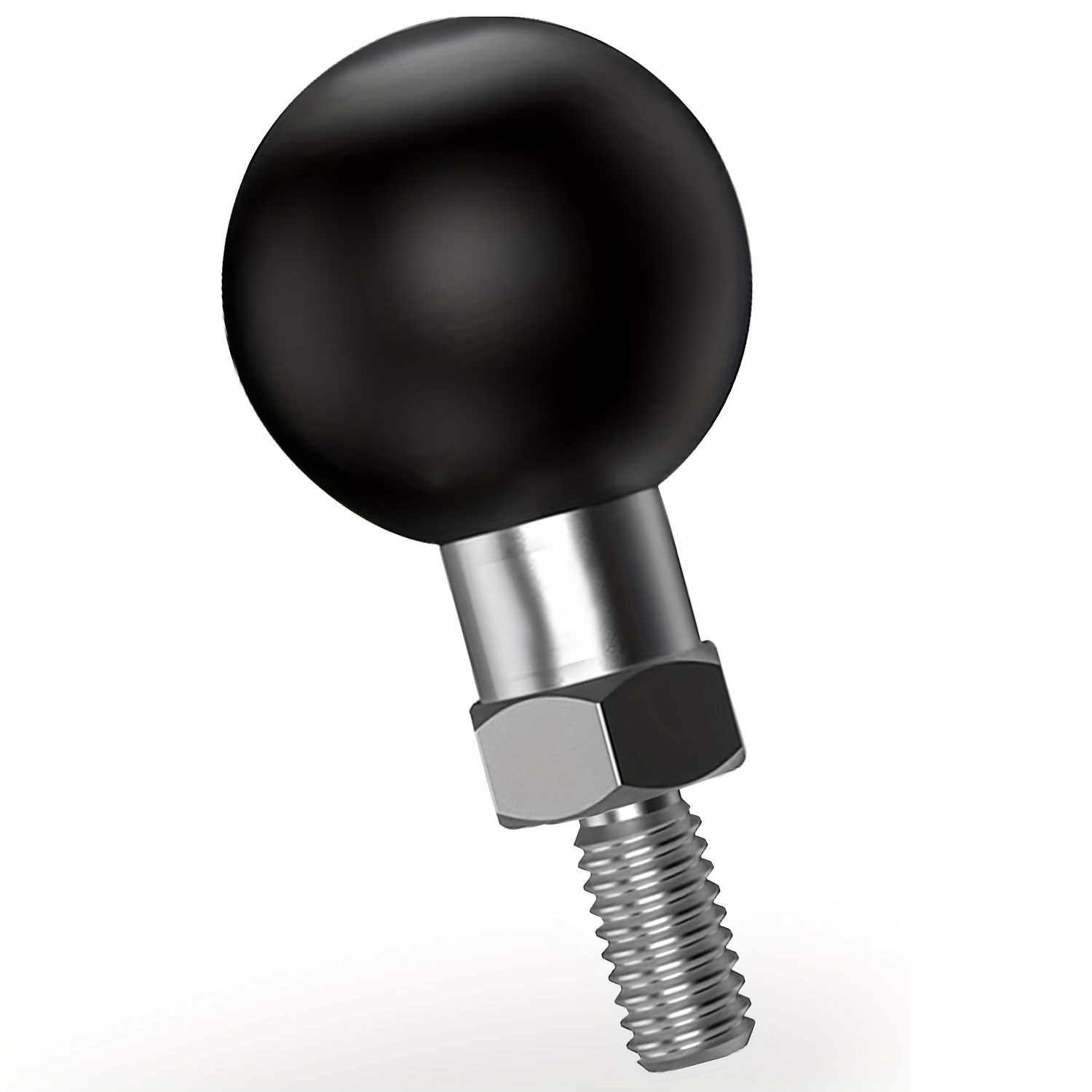 TEMU Support de rétroviseur de moto à base à rotule de 1 pouce, adaptateur à rotule avec fileté 1/4 en acier inoxydable, compatible avec à douille à
