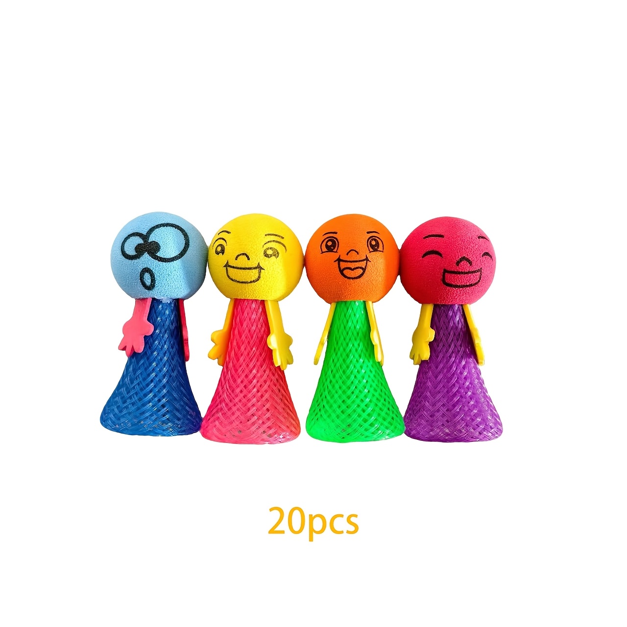 Image of 20 Random Bouncing Dolls, Cute , Different Colors, Gifts, Perfect For Birthday Gifts, Outdoor Party Gifts, As Well As Christmas And Thanksgiving Gifts
