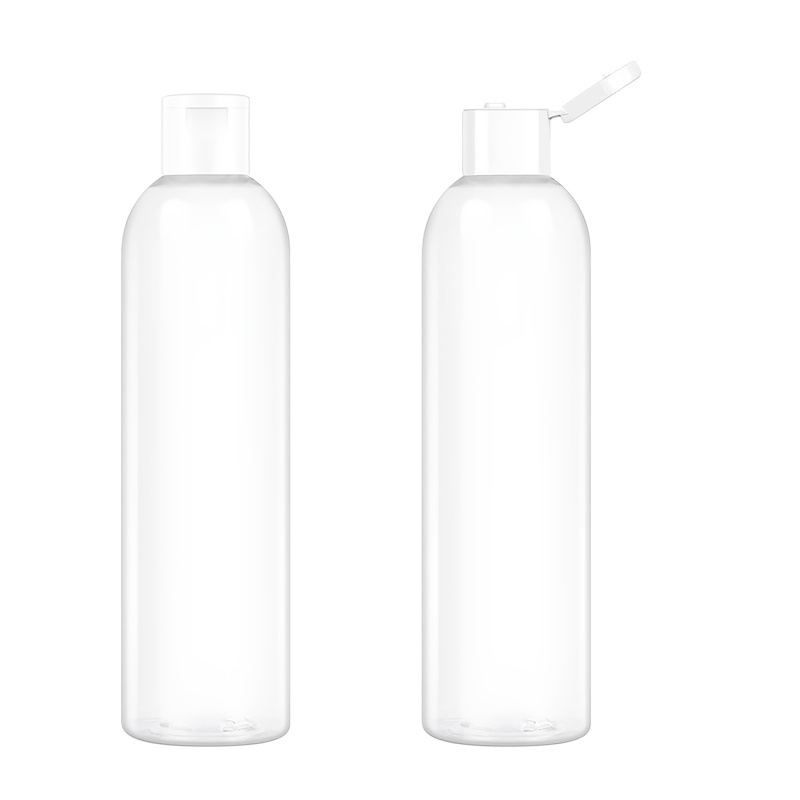 TEMU 2pack 8oz/250ml Transparent Bottle With Container, Suitable For Empty Bottles Of Shampoo, Lotion And Hand Sanitizer