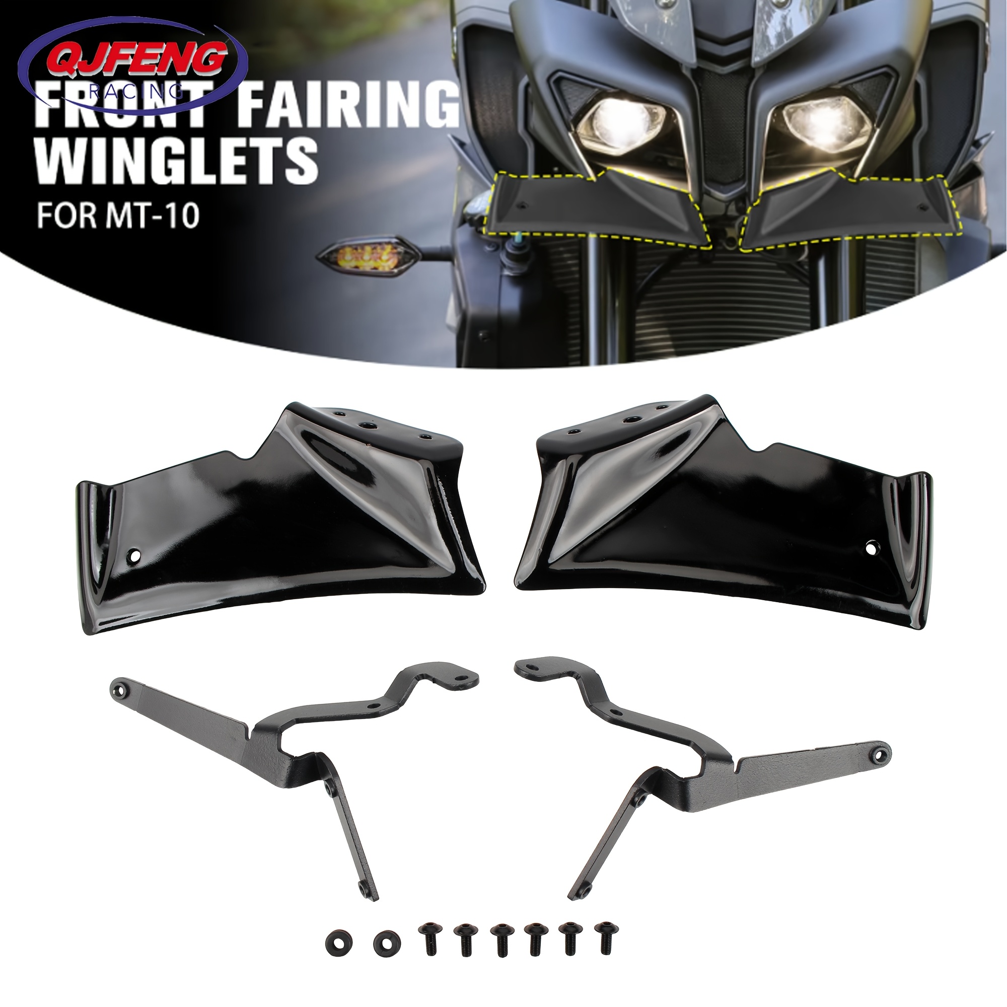Deflectores Fijos De Ala De Carenado De Aleta Para Motocicleta Downforce Downforce Downforce Naked Spoilers Para Y Amaha Mt09 Mt 09 Mt 09 Sp 2021