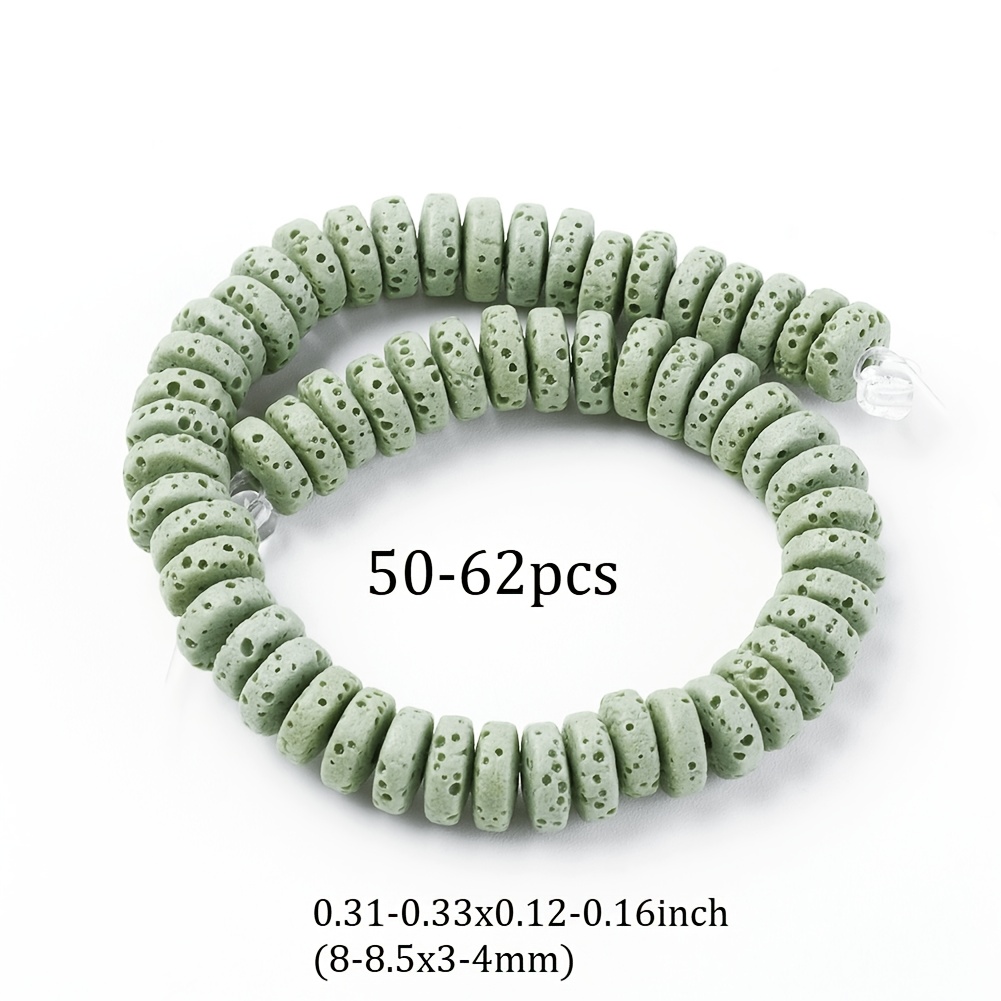Random Natural Stone Flat Round Beads for Crafting