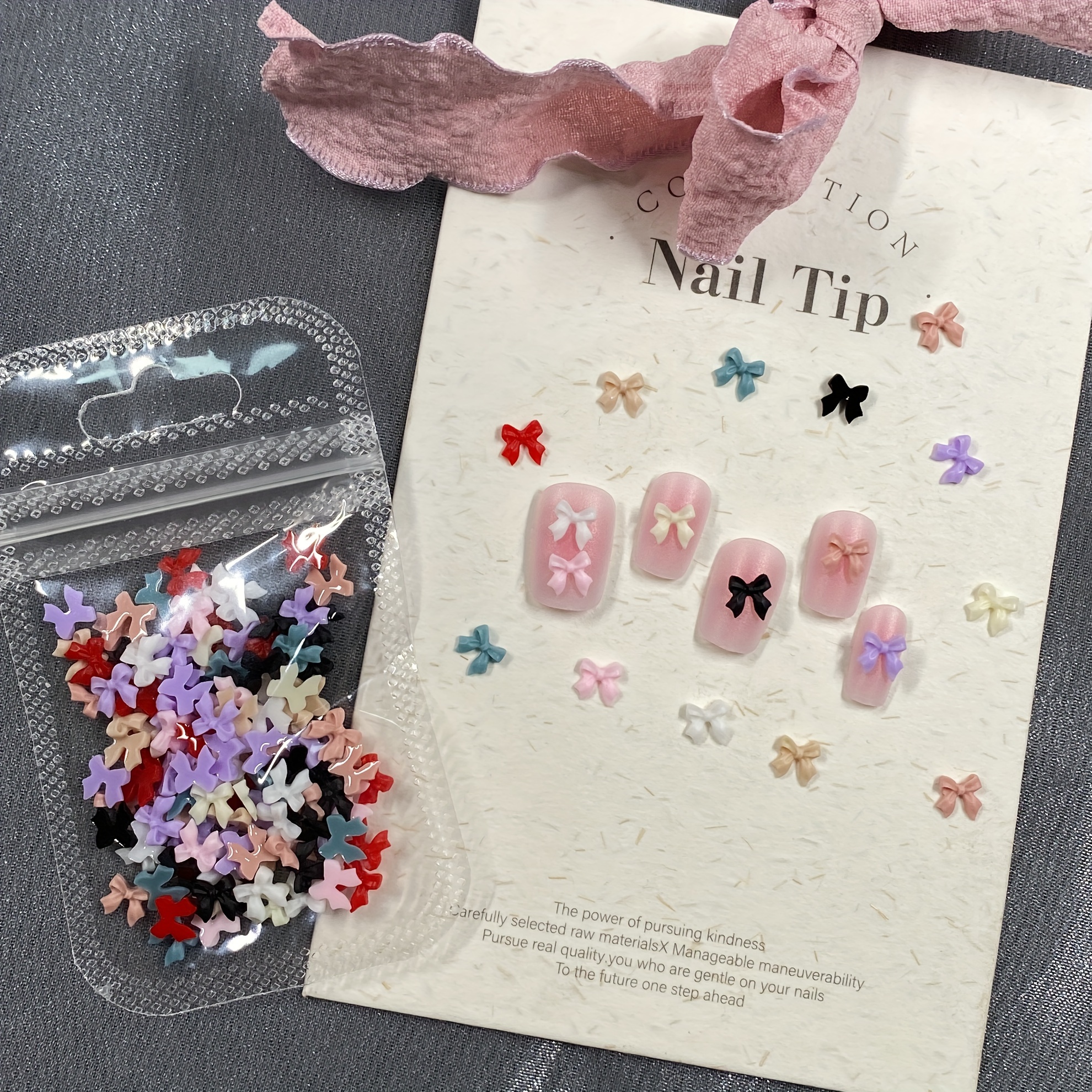 

100pcs Mini Resin Bow Charms In Assorted Colors - Ideal For Phone Cases, Scrapbooking, Jewelry & Nail Art Decorations