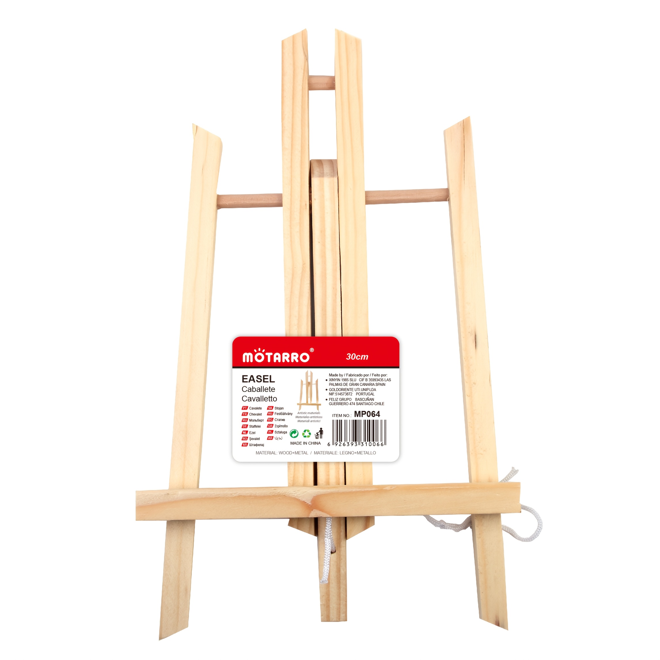 

1 Motarro Classic Wooden T-shaped Easel, 30cm - Sturdy Desktop Tripod Stand With Adjustable Angle For Wedding Table Cards, Home Decor & Creative Displays