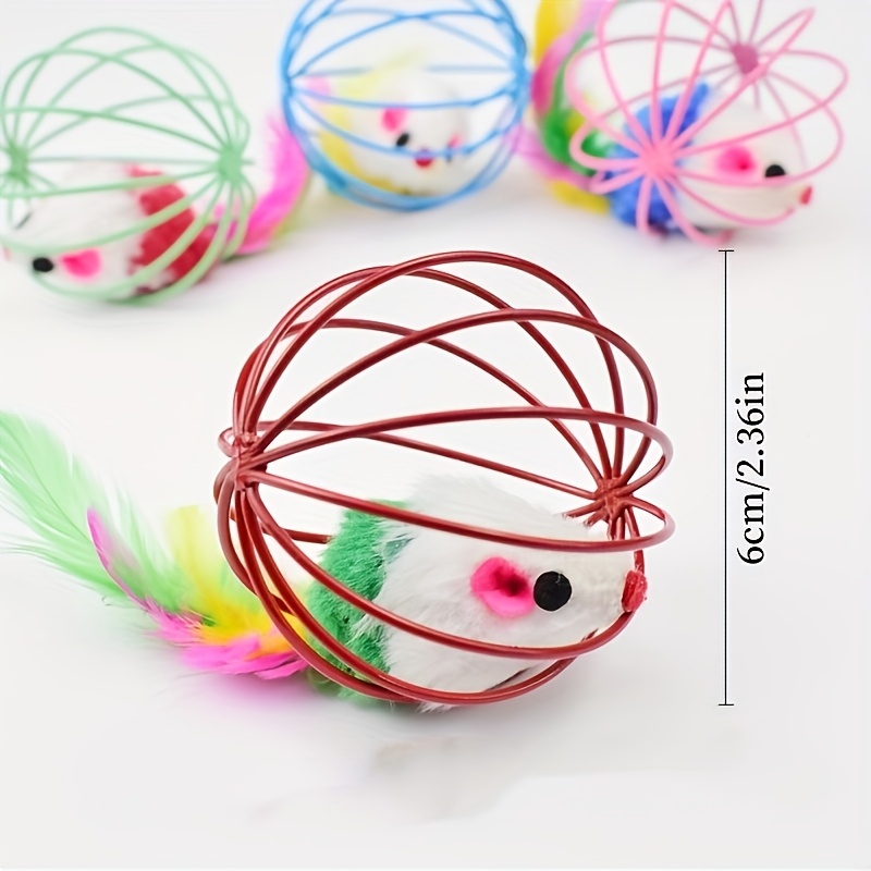 Fun Interactive Cat Toy with Tail - Artificial Feathers