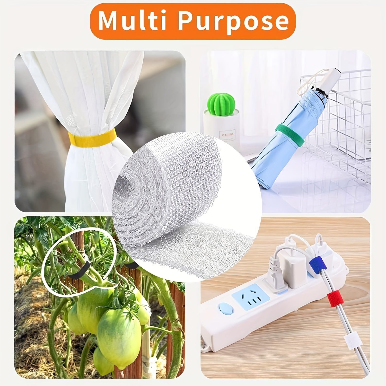5.0meter Reusable Cable Ties - Multipurpose Cord Organizer Tape for Office & Home, Ideal for Computer and TV Wire Management, Durable Cable Wrap Straps