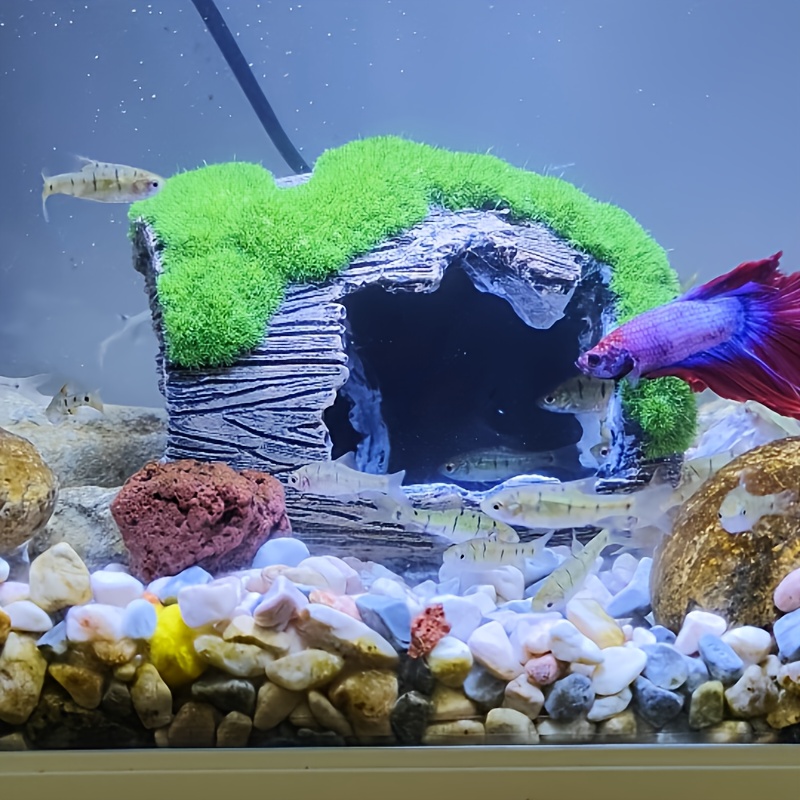 Small Fish Tank Additions Decorations, Aquarium Hideout Cave For Betta, Fish Tank Ornament